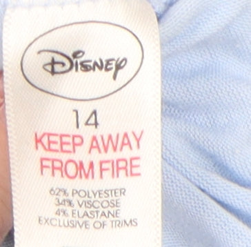 Disney Women's Nightshirt Blue Size 14 Alice Cartoon