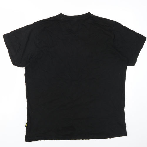 Snickers Men's Black Cotton T-Shirt L Short Sleeve Logo