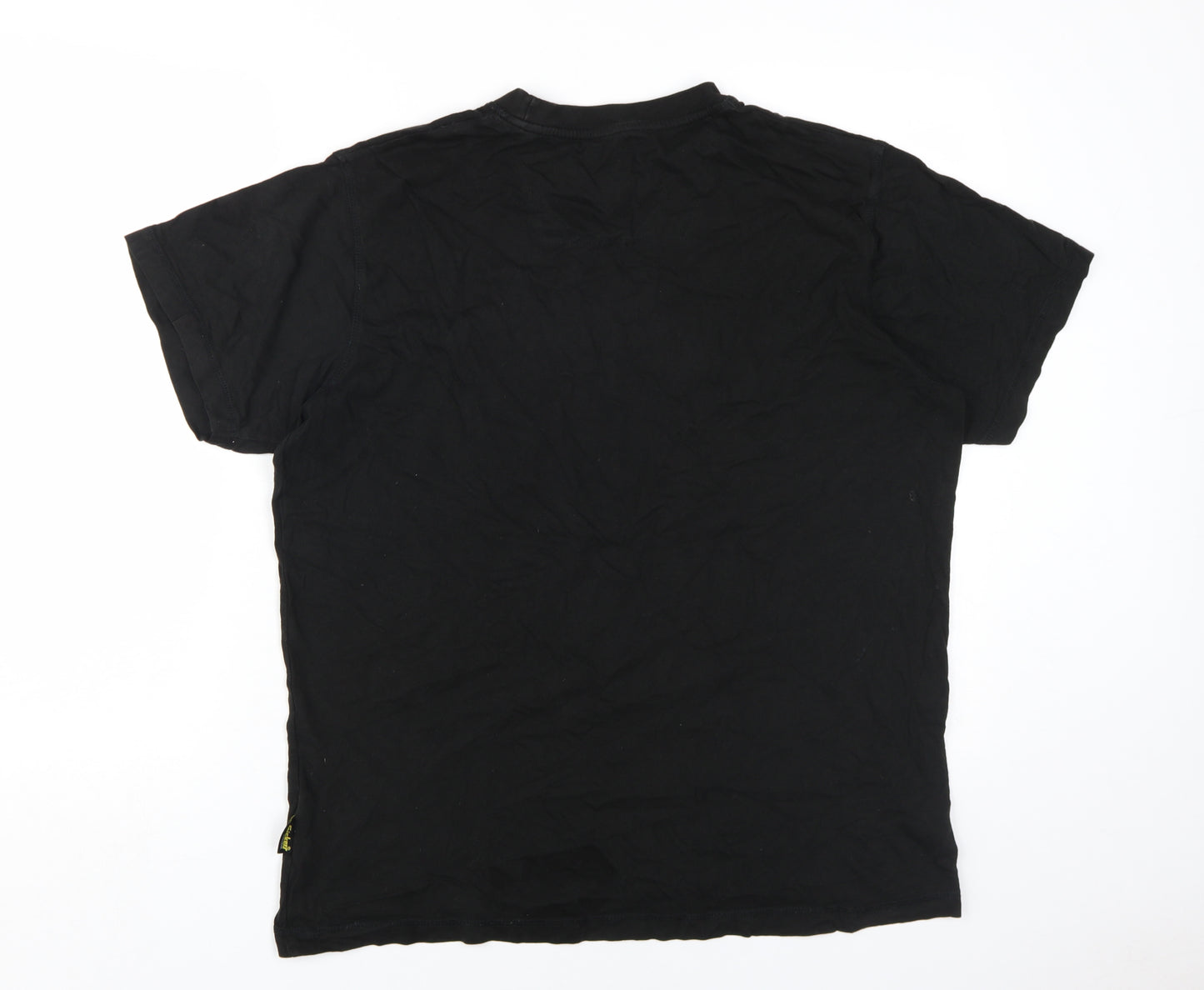 Snickers Men's Black Cotton T-Shirt L Short Sleeve Logo