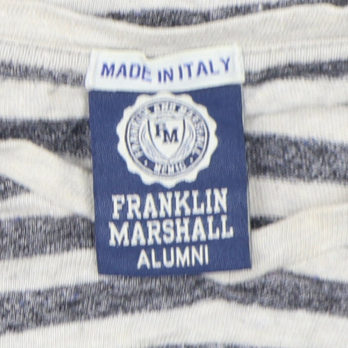 Franklin & Marshall Women's Striped T-Shirt, Size S, V-Neck