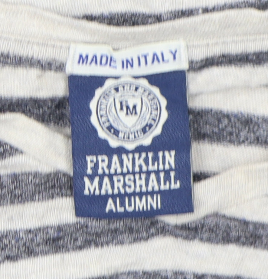 Franklin & Marshall Women's Striped T-Shirt, Size S, V-Neck