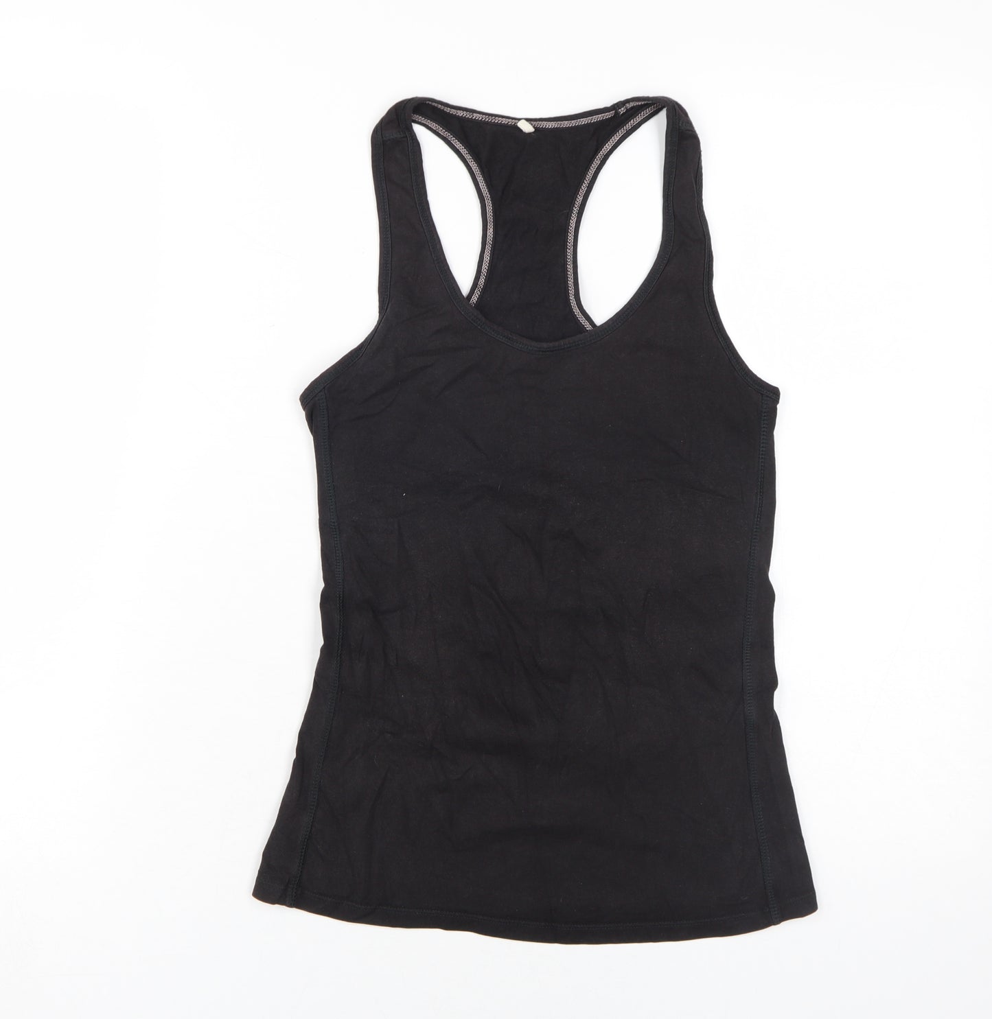 People Tree Women's Black Cotton Slim Tank Top