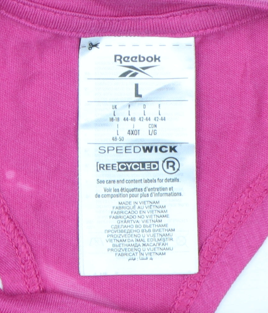 Reebok Women's Pink Tank Top L Activewear