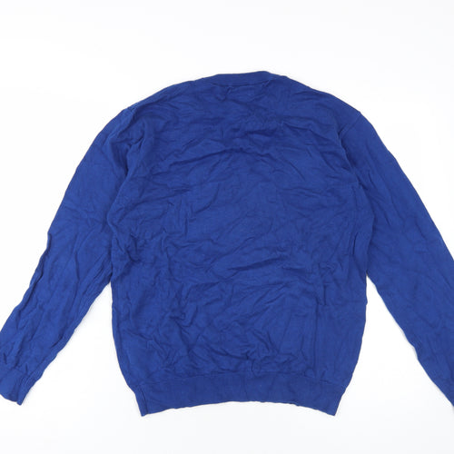 Pierre Cardin Men's Blue Cotton Pullover Jumper M