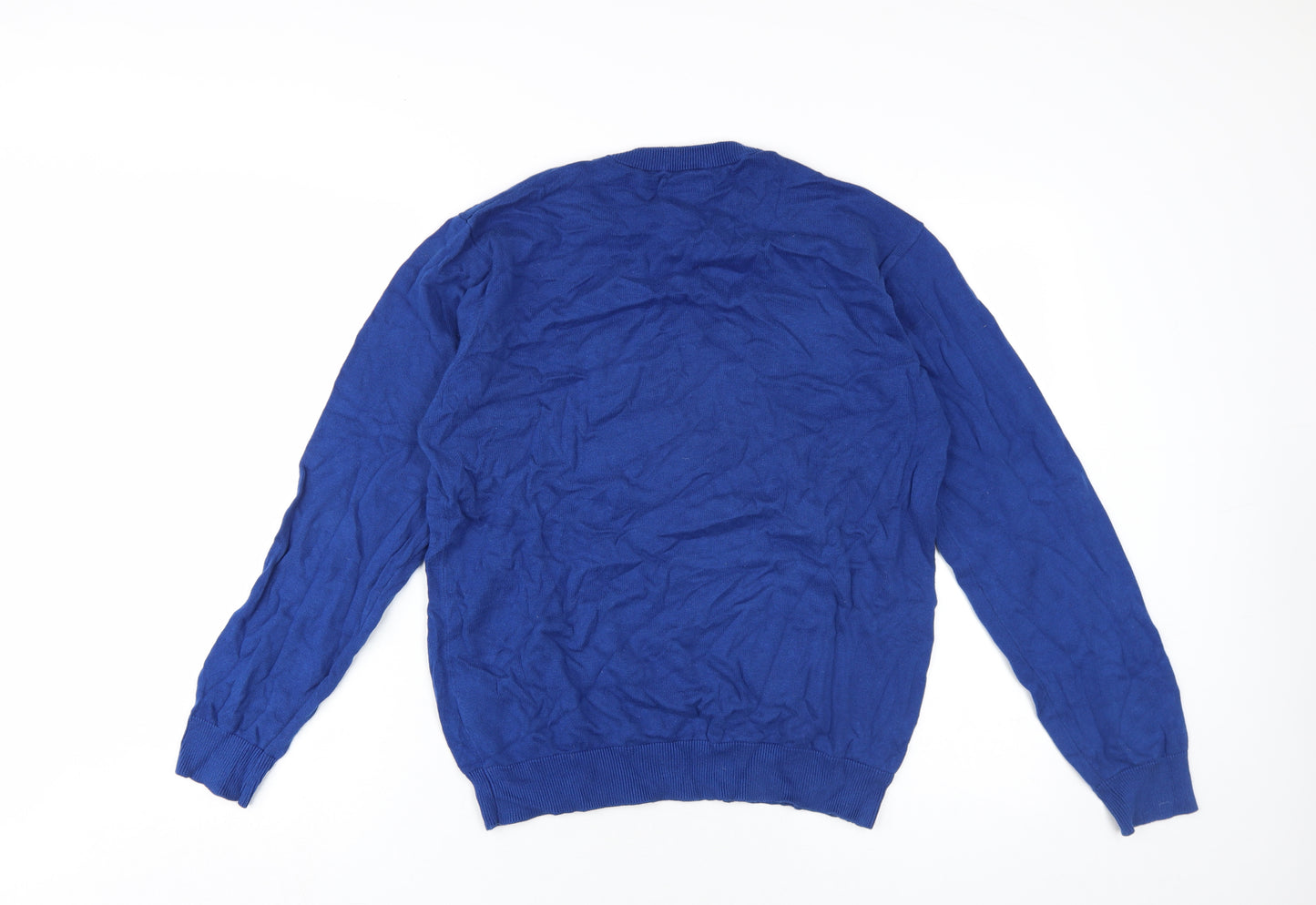 Pierre Cardin Men's Blue Cotton Pullover Jumper M