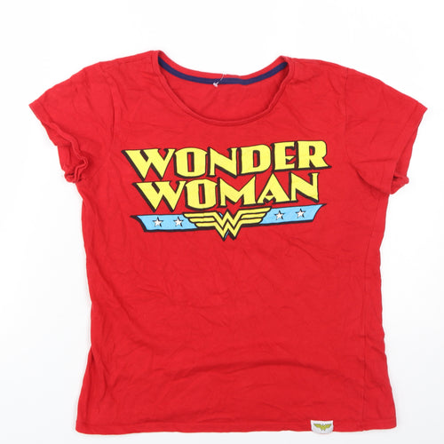 Character.com Women's Red Wonder Woman T-Shirt, Size S