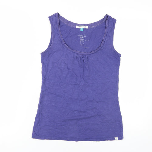 White Stuff Women's Purple Cotton Tank Top S