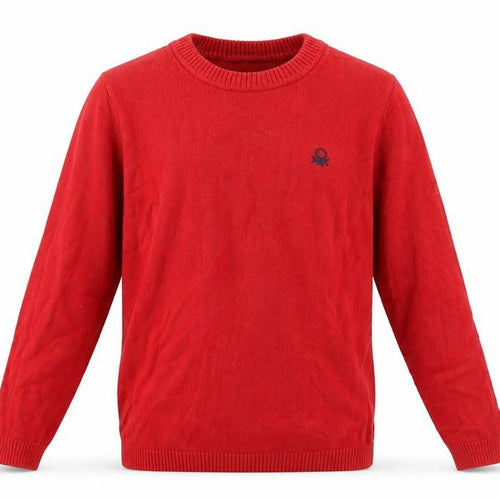 United Colors of Benetton Boys Red Cotton Pullover Jumper M