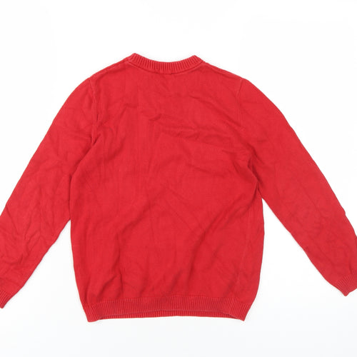 United Colors of Benetton Boys Red Cotton Pullover Jumper M