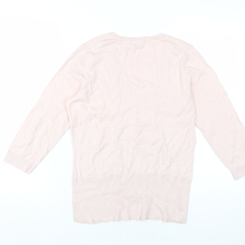 GAP Women's Pink V-Neck Pullover Jumper L