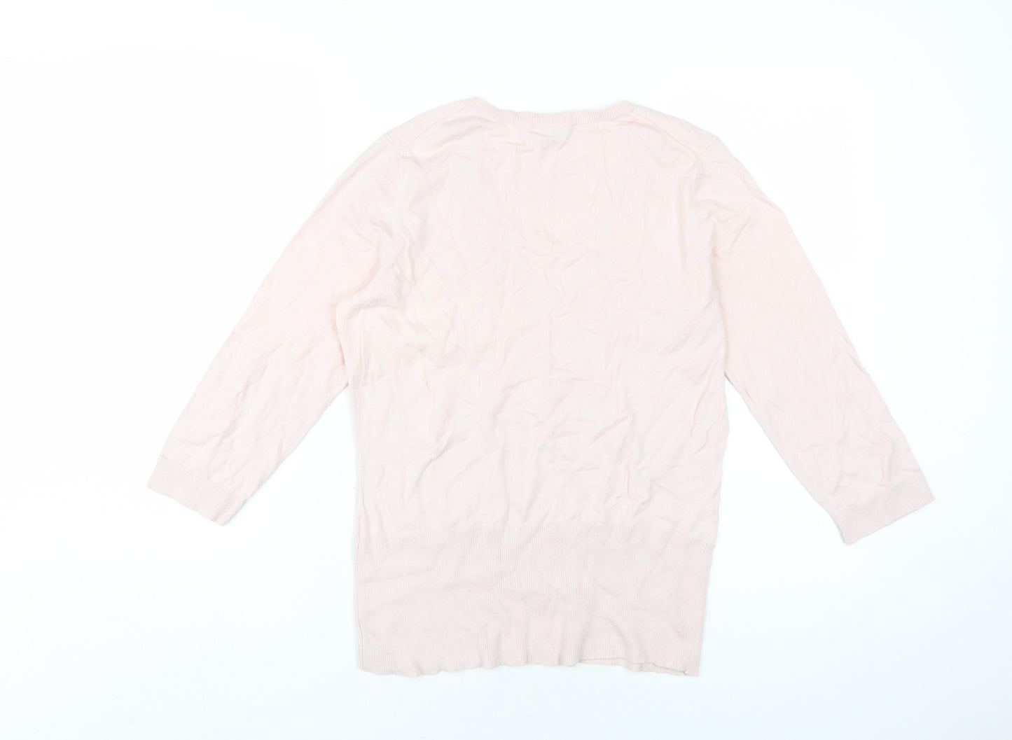 GAP Women's Pink V-Neck Pullover Jumper L