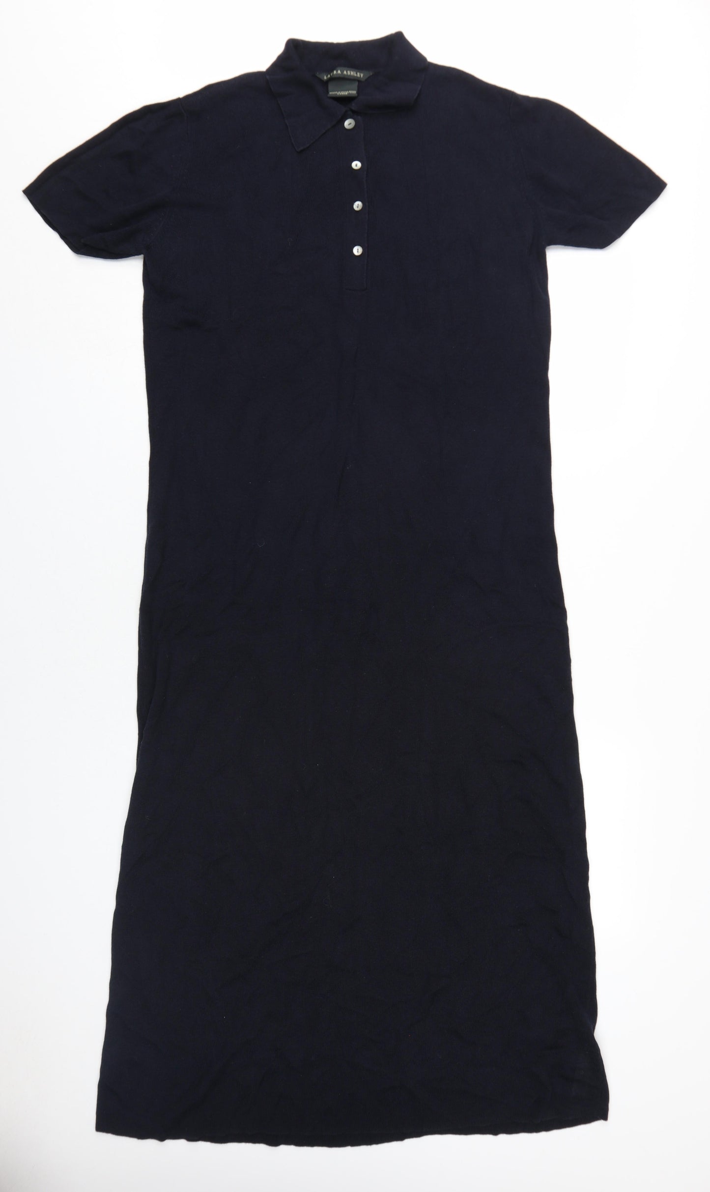 Laura Ashley Women's Black Shirt Dress, L, Collared