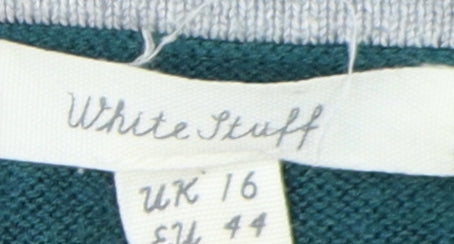 White Stuff Women's Green Pullover Jumper Size 16