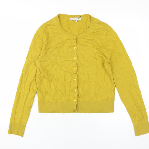 Hobbs Women’s Yellow Cotton Cardigan M