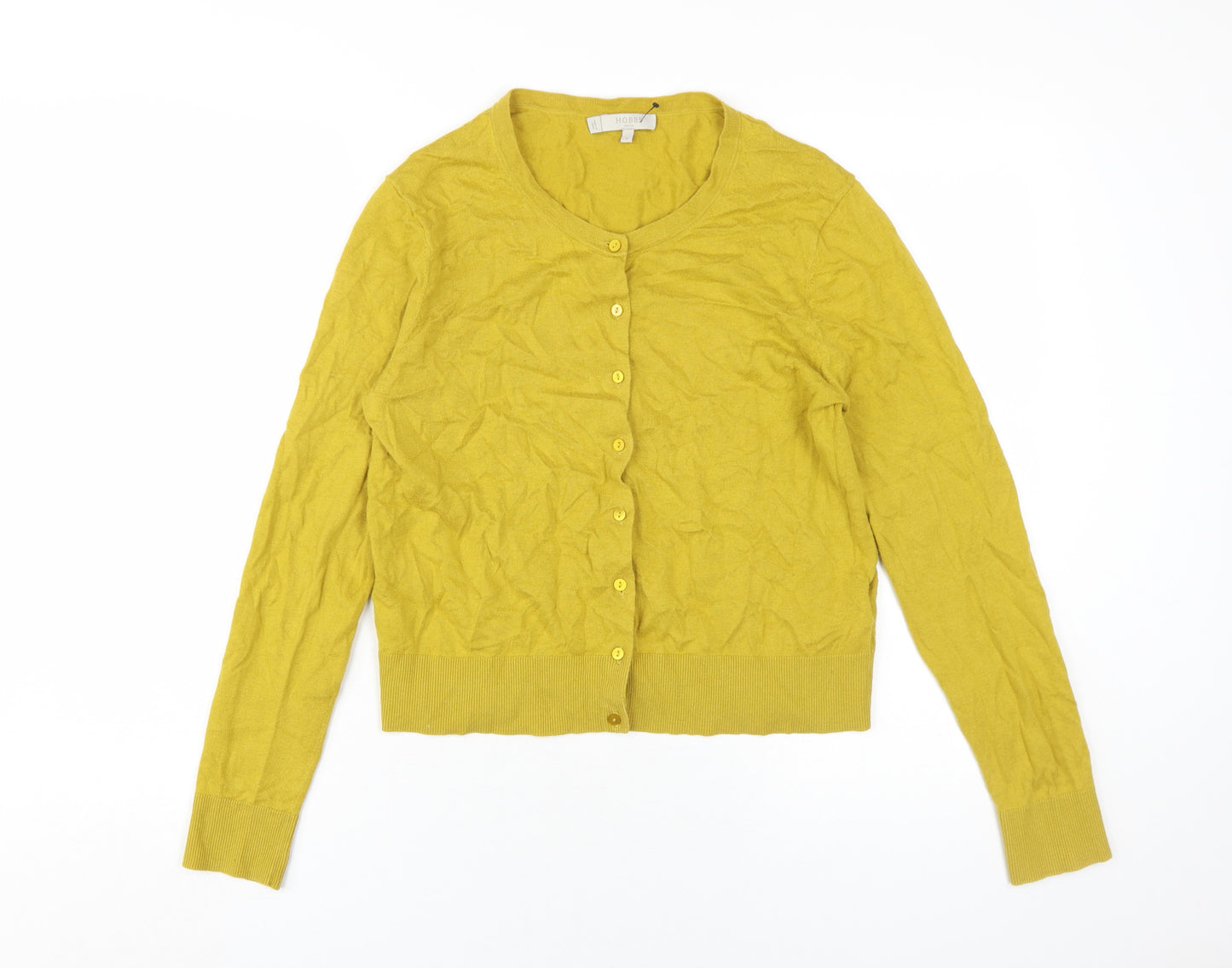 Hobbs Women’s Yellow Cotton Cardigan M