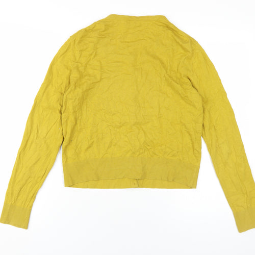 Hobbs Women’s Yellow Cotton Cardigan M