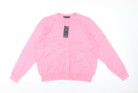 Marks and Spencer Women's Pink Cardigan Size 20