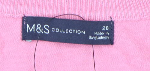 Marks and Spencer Women's Pink Cardigan Size 20