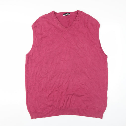 Austin Reed Men's Red XL Cotton Vest Sleeveless
