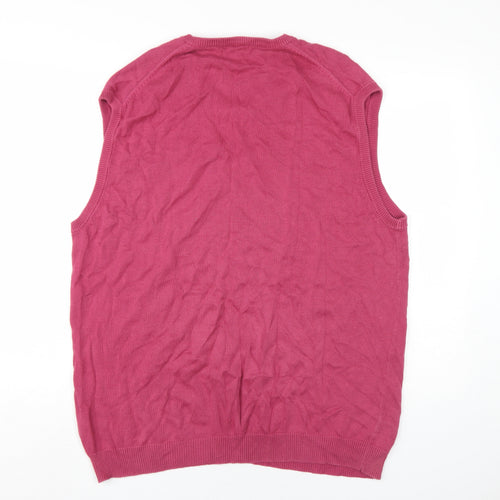Austin Reed Men's Red XL Cotton Vest Sleeveless