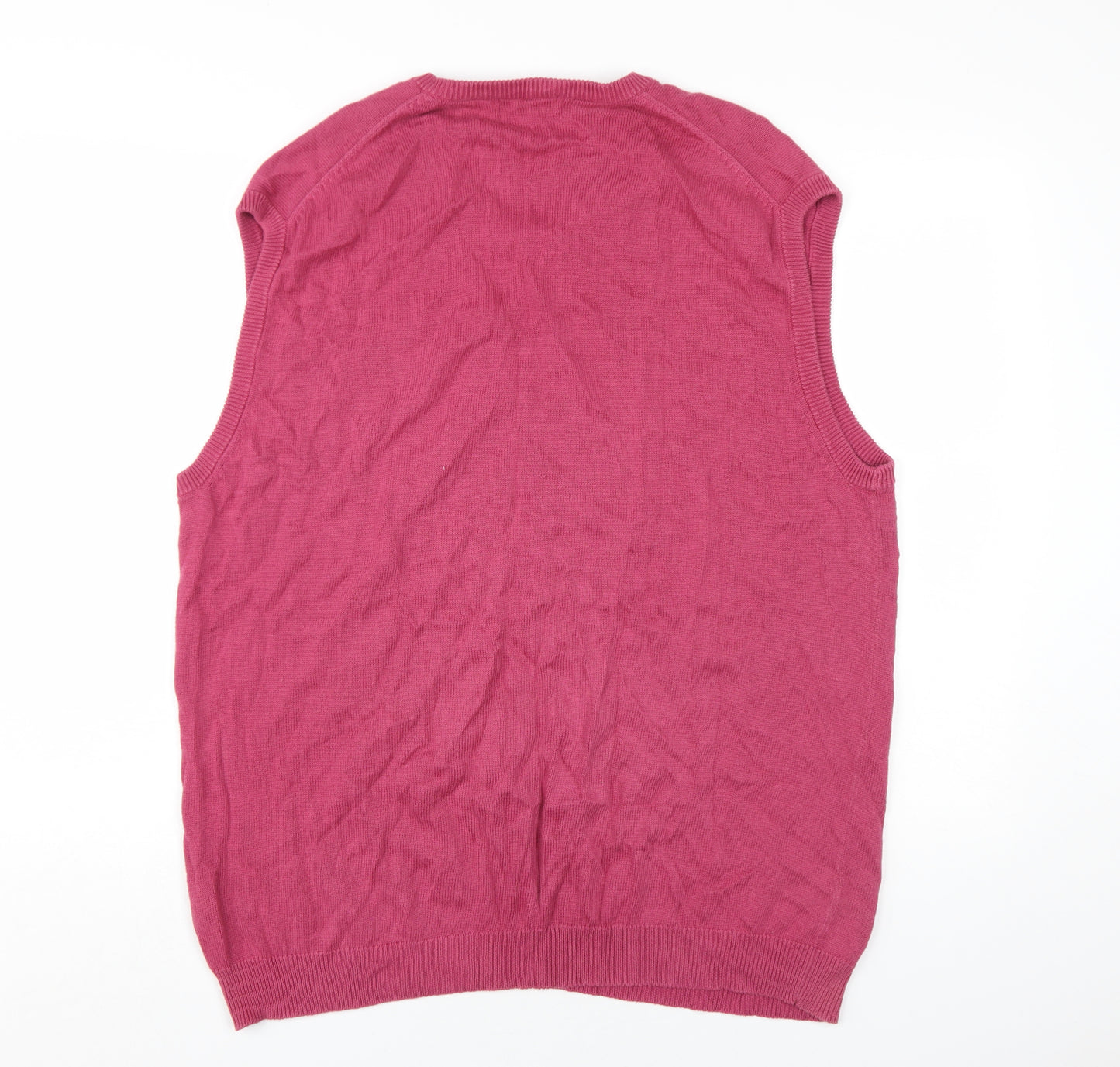 Austin Reed Men's Red XL Cotton Vest Sleeveless