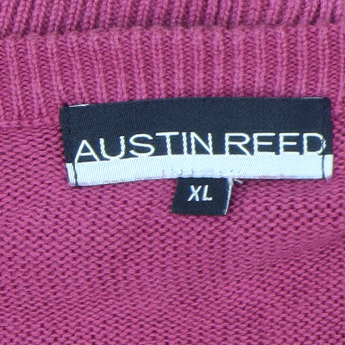 Austin Reed Men's Red XL Cotton Vest Sleeveless