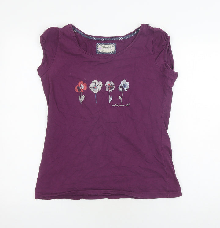 Peter Storm Women's Purple Floral Sleeveless Top Size 14