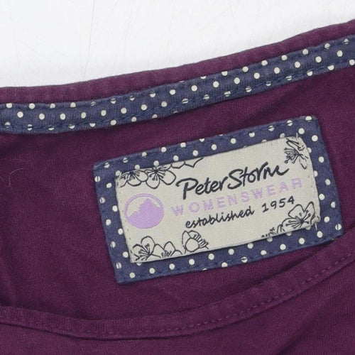 Peter Storm Women's Purple Floral Sleeveless Top Size 14