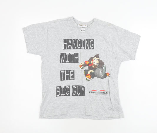 Front view of Smith Brooks boys’ grey donkey kong t-shirt 7-8 years casual
