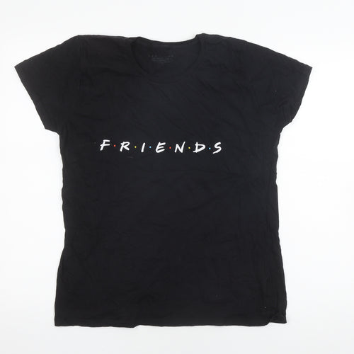 M&Co Women's Black Friends Logo T-Shirt L