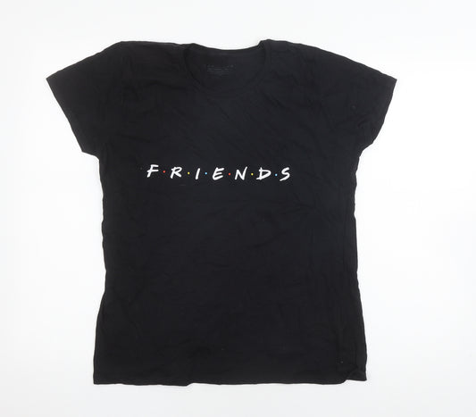 M&Co Women's Black Friends Logo T-Shirt L