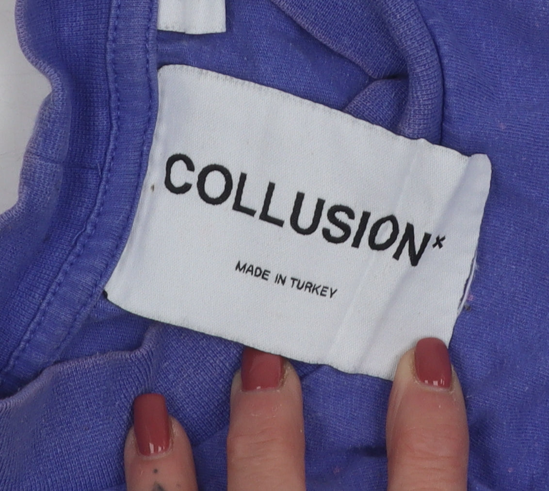 Collusion Unisex Purple XS Graphic T-Shirt