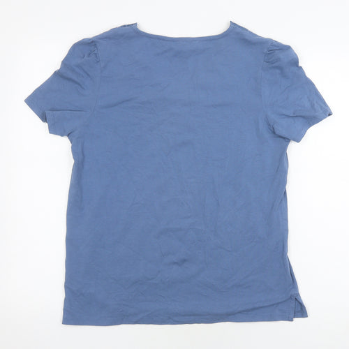 Crew Clothing Women's Blue V-Neck T-Shirt Size 12