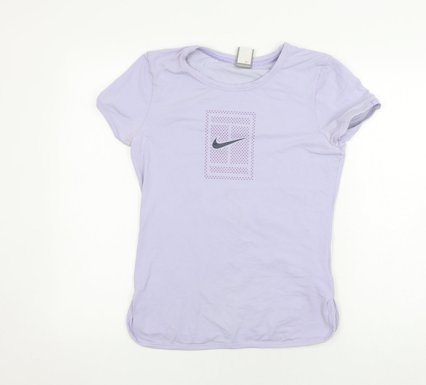 Nike Women's Purple Slim Fit Sports T-Shirt Size L