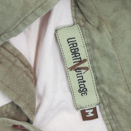 Urban Vintage Beige Argyle Polo M Unisex Cotton Casual