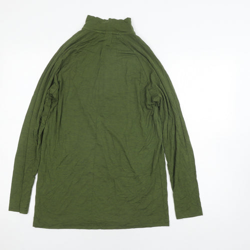 MP Men's Green Long Sleeve High Neck Shirt - S