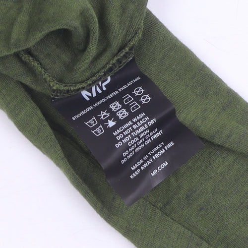 MP Men's Green Long Sleeve High Neck Shirt - S