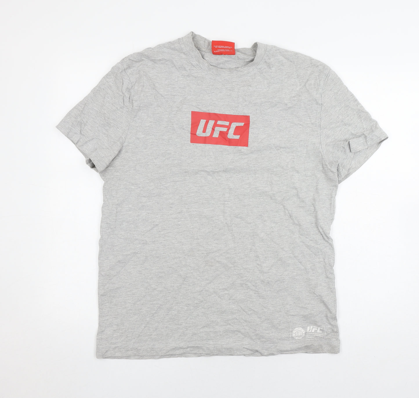 Primark Men's Grey UFC Short Sleeve Tee