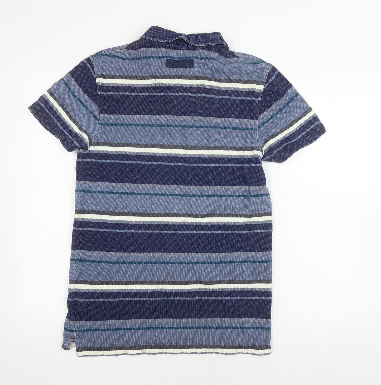 FatFace Men's Blue Striped Polo Shirt, Size S, Casual