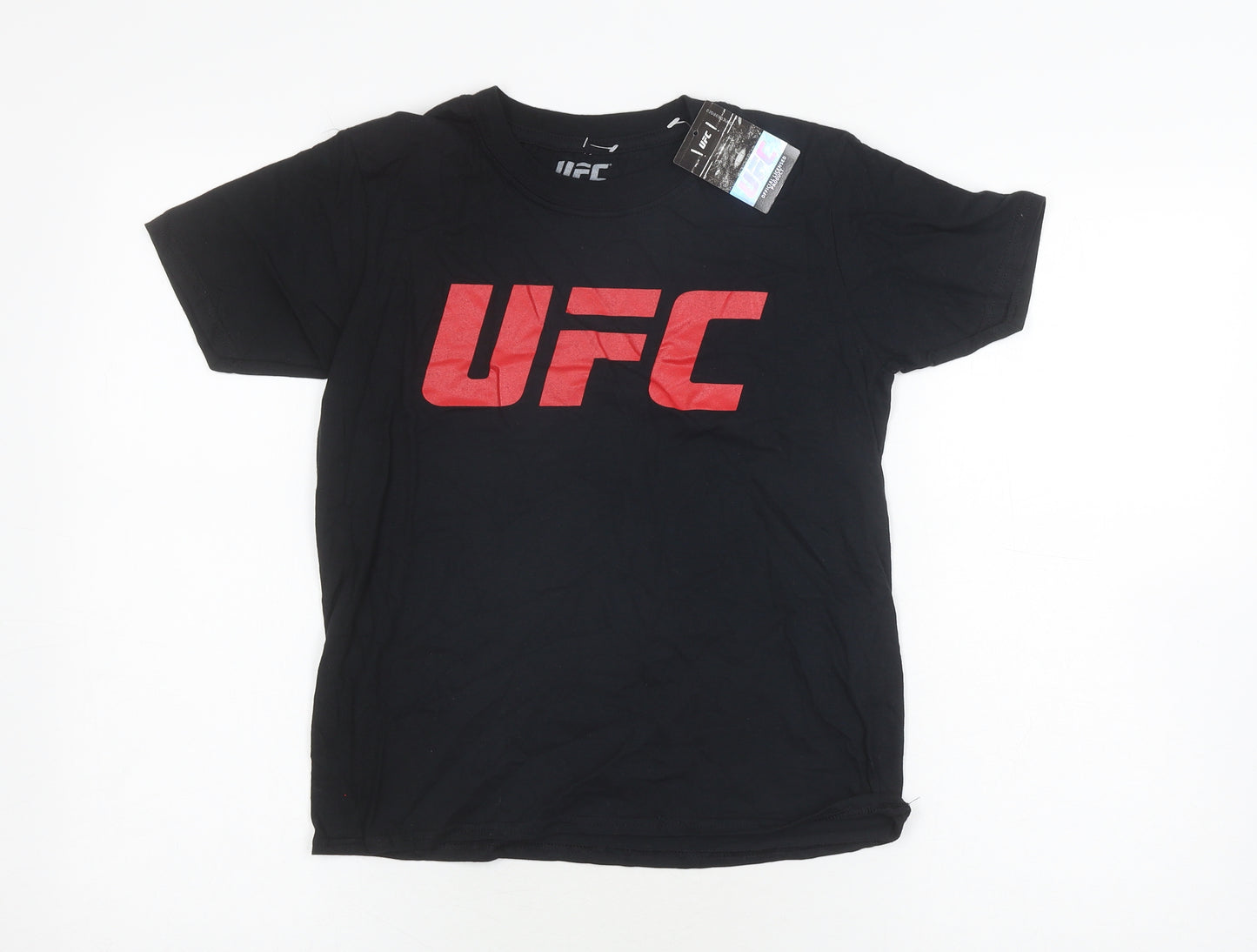 UFC Boys Black Graphic T-Shirt 9-10 Years Casual Sports