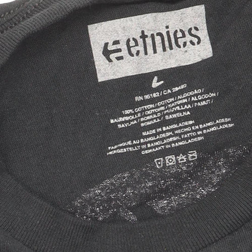 Etnies Men's Black Graphic Print T-Shirt - Size L