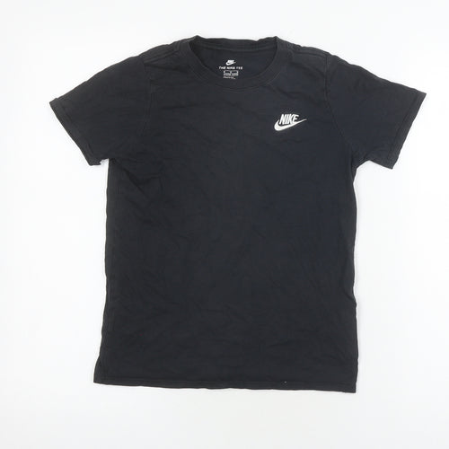 Nike Unisex Black Cotton Basic T-Shirt, Size M, Casual Wear