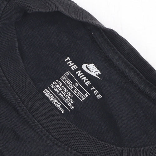 Nike Unisex Black Cotton Basic T-Shirt, Size M, Casual Wear