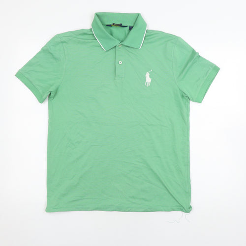 Ralph Lauren Men's Green Athletic Golf Polo, Size M