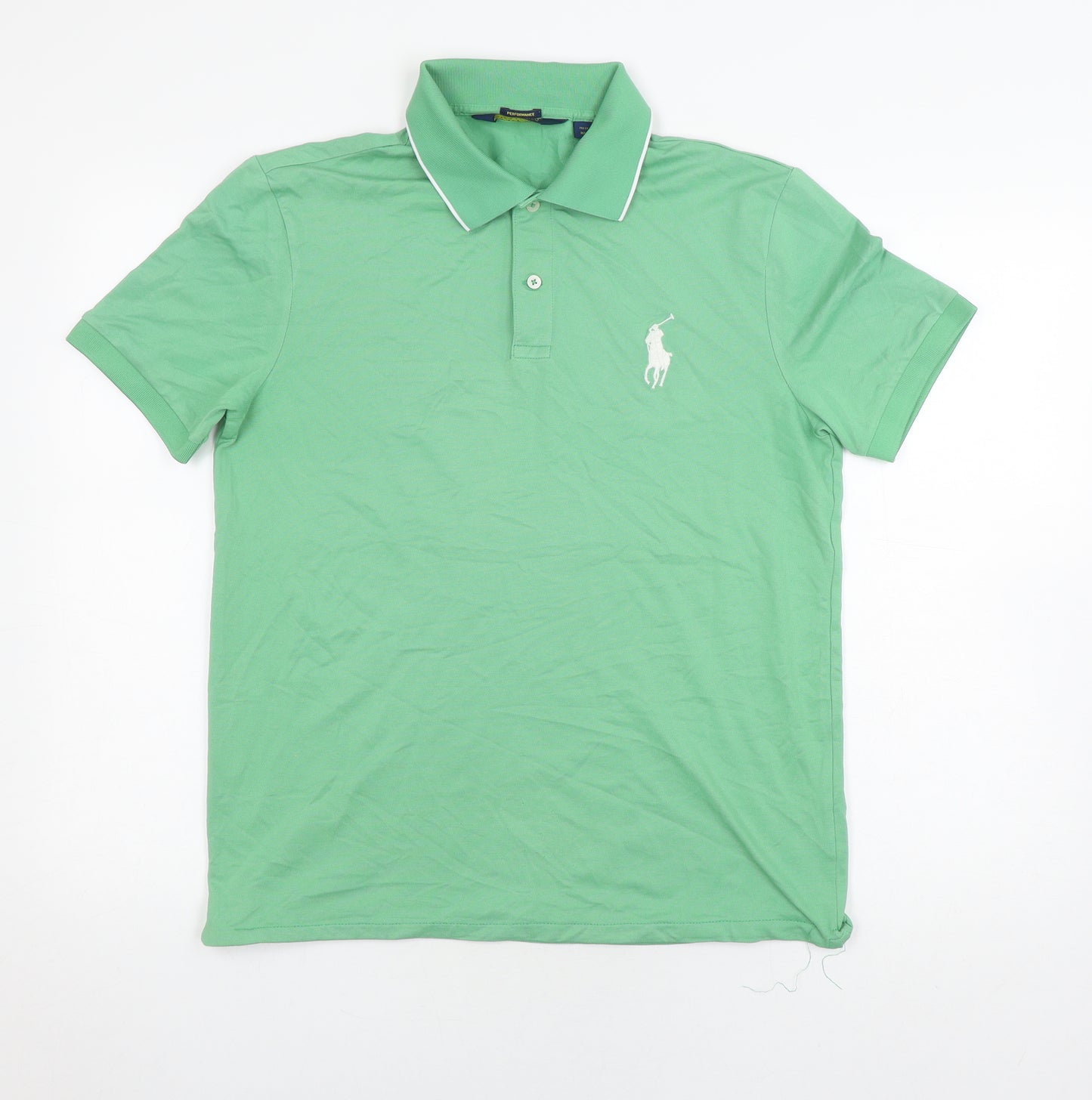 Ralph Lauren Men's Green Athletic Golf Polo, Size M