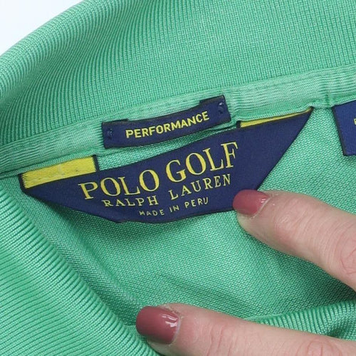 Ralph Lauren Men's Green Athletic Golf Polo, Size M