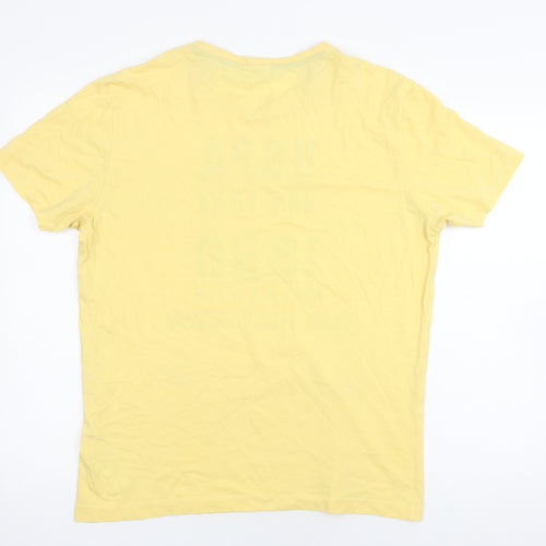 U.S. Polo Assn. Men's Yellow L T-Shirt Logo Print