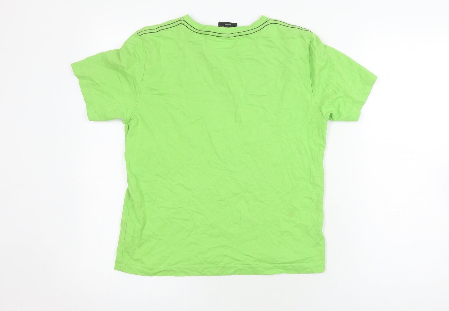 No Fear Boys Green Graphic T-Shirt, 11-12 Years, Casual Style