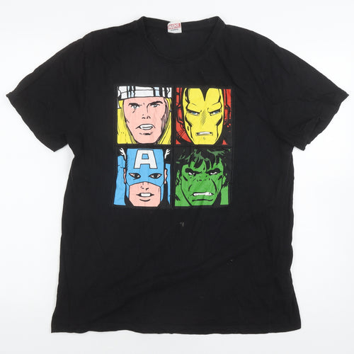 PEPCO Men's Black Marvel Graphic T-Shirt L