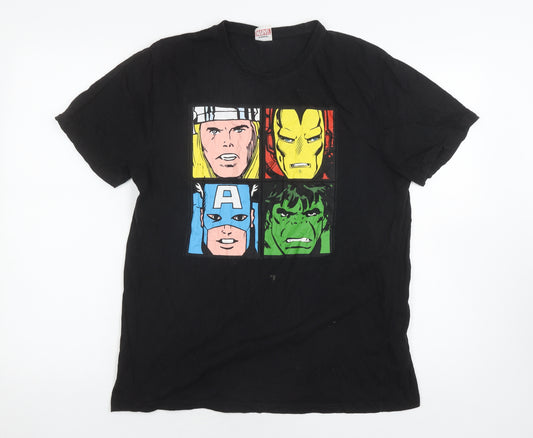 PEPCO Men's Black Marvel Graphic T-Shirt L